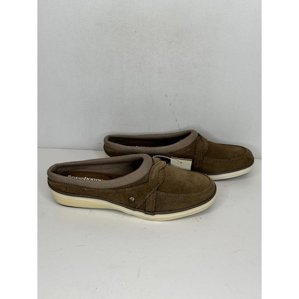 Grasshoppers Cruise Mule Brown Suede Slip On Sneakers Casual Boho Womens 6